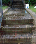 brickwork before cleaning